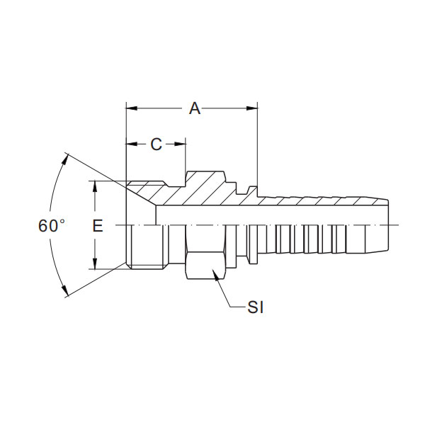 12611 BSP Apa 60°-os kúpos üléstömítés