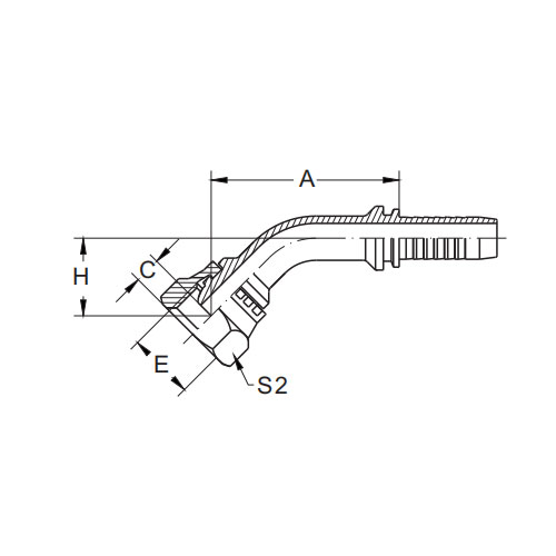 22141-45° BSP nőstény Multiseal
