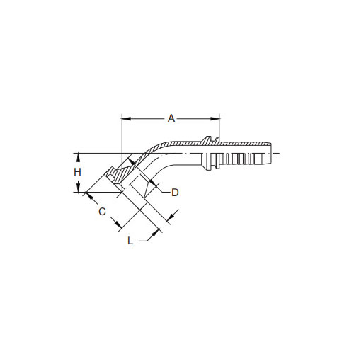 87341-45°SAE karima 3000PSI kúp 61