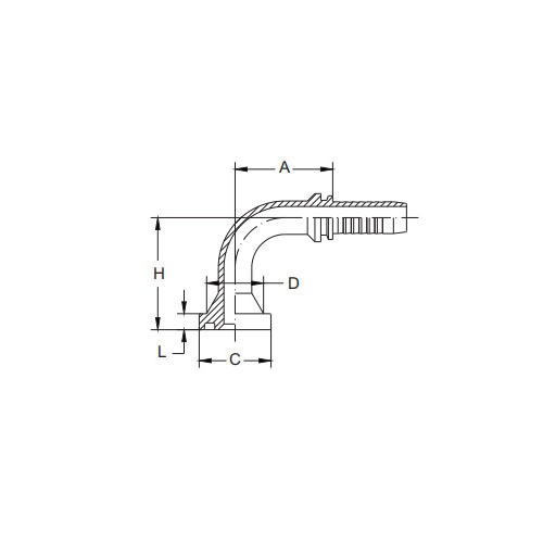 87341-90°SAE karima 3000PSI kúp 61